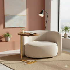 طاولة جانبية مقاس 60*45*30 سم - ذهبي 