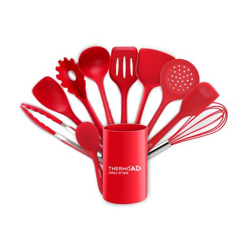 Thermo AD - Silicone Kitchen Utensils 11 PCS. - Red