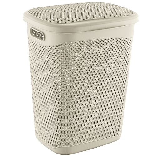 Vertical laundry basket with lid