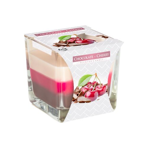 Aura 3 Coloured Scented Candle 170G - Chocolate Cherry