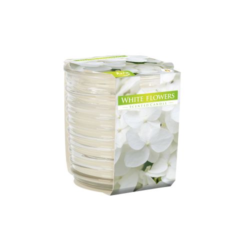 AURA 3 COLOURED SCENTED CANDLE 130G - WHITE FLOWER