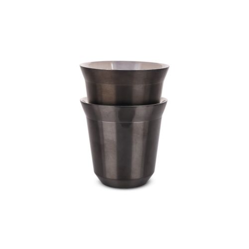 Black Coating Stainless Cup - 2 Pcs 80 Ml