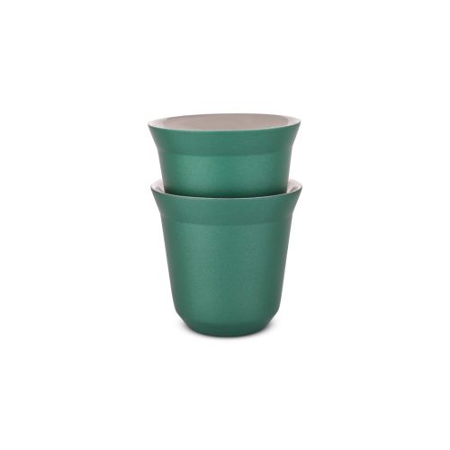 Green Stainless Cup - 2 Pcs 80 Ml