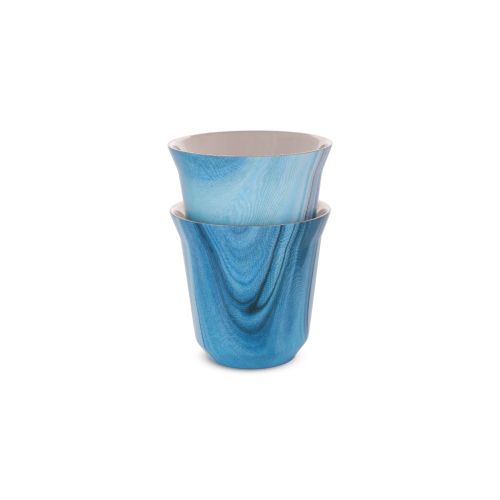 Blue Marble Stainless Cup - 2 Pcs 80 Ml