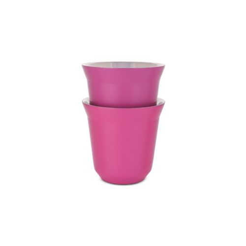 Pink Stainless Cup - 2 Pcs 80 Ml