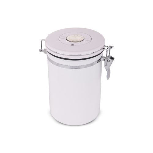 Stainless Coffee Canister 1.8L White