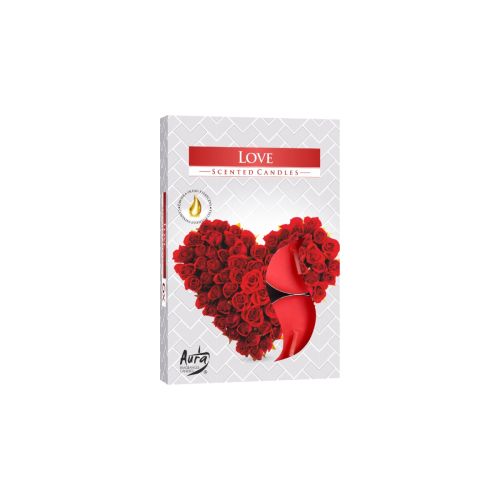 AURA SCENTED CANDLES PACK 6 66g - LOVE