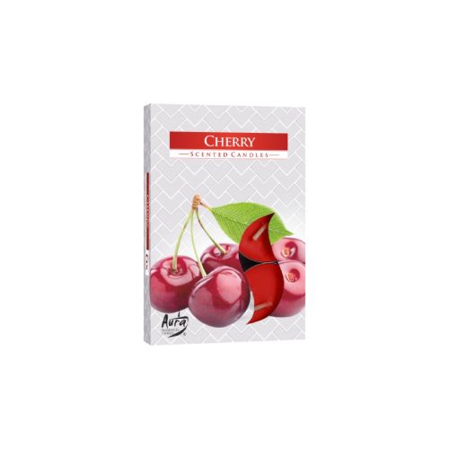 AURA SCENTED CANDLES PACK 6 66g - CHOCOLATE CHERRY