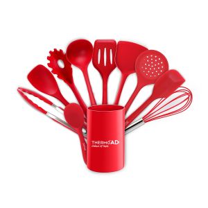 Thermo AD Silicone Kitchen Utensils Set of 11 PCS Red