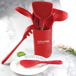Thermo AD Silicone Kitchen Utensils Set of 11 PCS Red