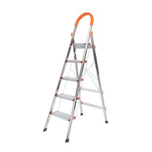 Premium Care Stainless Steel Ladder 5 Aluminum Steps