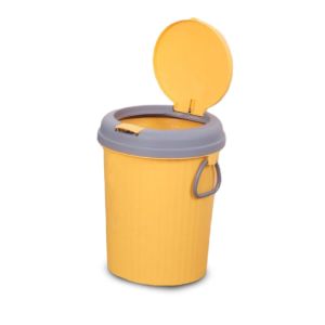 Premium Care Garbage Bin with Lid 9 Lt. Yellow