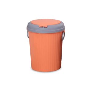 Premium Care Garbage Bin with Lid 9 Lt. Organge