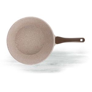 Thermo AD Granite Wok Pan 28 cm Beige