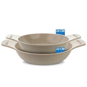 Thermo AD Granite Egg Pan Set 2 PCS 20-22 cm Beige