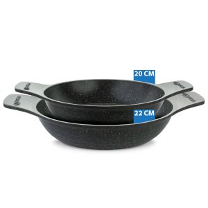Thermo AD Granite Egg Pan Set 2 PCS 20-22 cm Gray