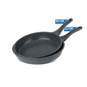 Thermo AD Granite Fry Pan Set 2 PCS 30-32 cm Gray