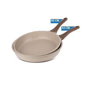 Thermo AD Granite Fry Pan Set 2 PCS 30-32 cm Beige