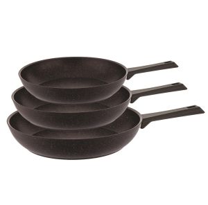 فيفالدي طقم مقالي جرانيت 3 قطع 20-24-28 سم اسود