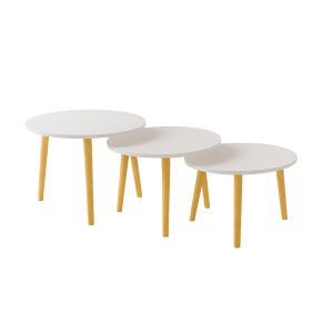 Round Table Set 40*40*50/45/40 cm - White