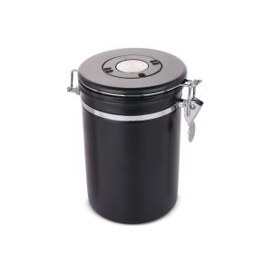 Stainless Steel Coffee Canister 1.8L Black