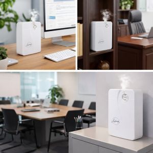 Essential Oil Diffuser white Coverage 100-200 m³ + 2*200 ml Free Perfume