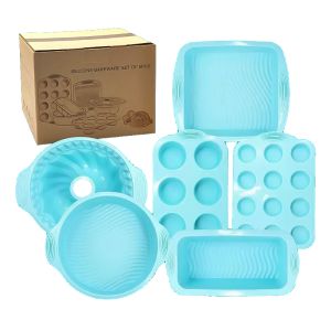 Silicone Cake Mold Set of 6 PCS Blue