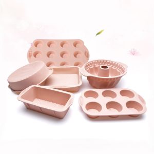 Silicone Cake Mold Set of 6 PCS Pink