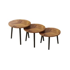 Round Table Set 40*40*50/45/40 cm - Black