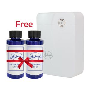 Essential Oil Diffuser white Coverage 100-200 m³ + 2*200 ml Free Perfume