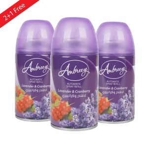 أمبريز معطر جو اوتوماتيك250 مل لافندر و كرانبيري (2+1 مجاناً)