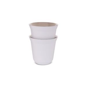 Espresso Stainless Steel Cup 2 PCS 80 ml White