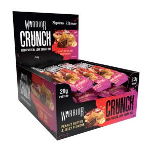 Warrior Crunch Protein Bar 64g Peanut Butter & Jelly Flavor 12 Pcs