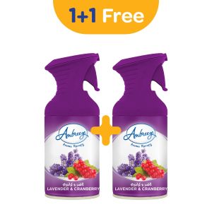 Ambreeze Air Freshener Aroma Therapy 250 ml Lavender & Cranberry 1+1 Free