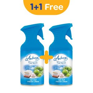 Ambreeze Air Freshener Aroma Therapy 250 ml Fresh Linen 1+1 Free