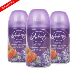 أمبريز معطر جو اوتوماتيك250 مل لافندر و كرانبيري (2+1 مجاناً)