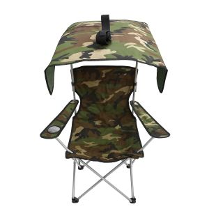 Folding Steel Camping Chair With Canopy Size 60×60×92 Cm