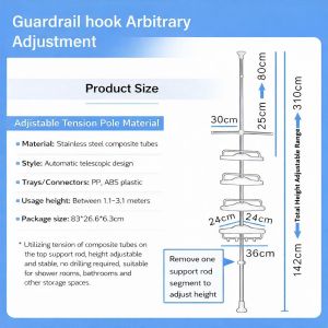 Premium Care Bathroom Shelves Stand Stainless Steel