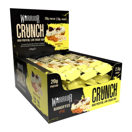 Warrior Crunch Protein Bar 64g Banoffee Pie Flavor - 12 Pcs