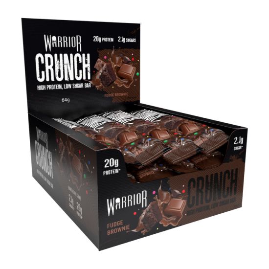 Warrior Crunch - Protein Bar 64 gm Fudge Brownie Flavor - 12 pcs 