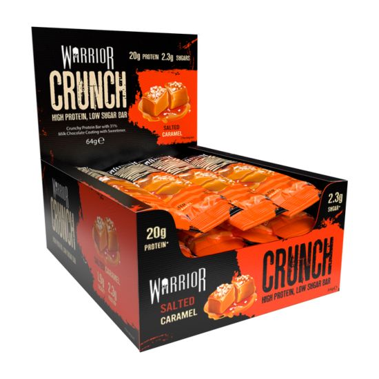 Warrior Crunch Protein Bar 64g Salted Caramel Flavor - 12 Pcs