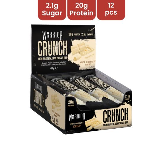 Warrior Crunch - Protein Bar 64G White Chocolate Crisp -12 pcs