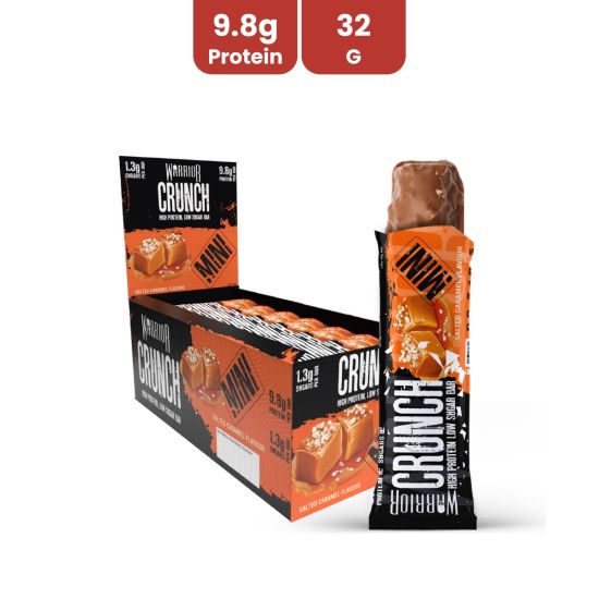 Warrior Crunch - Mini Protein Bar 32g Salted Caramel Flavor 24 pcs
