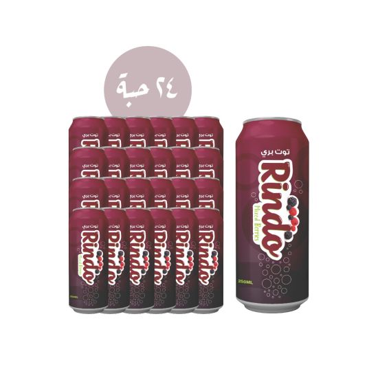 Rindo Soft Drink With Raspberry Flavor 250 ml - 24 Pcs