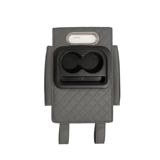 Car seat side organizer with cup holder