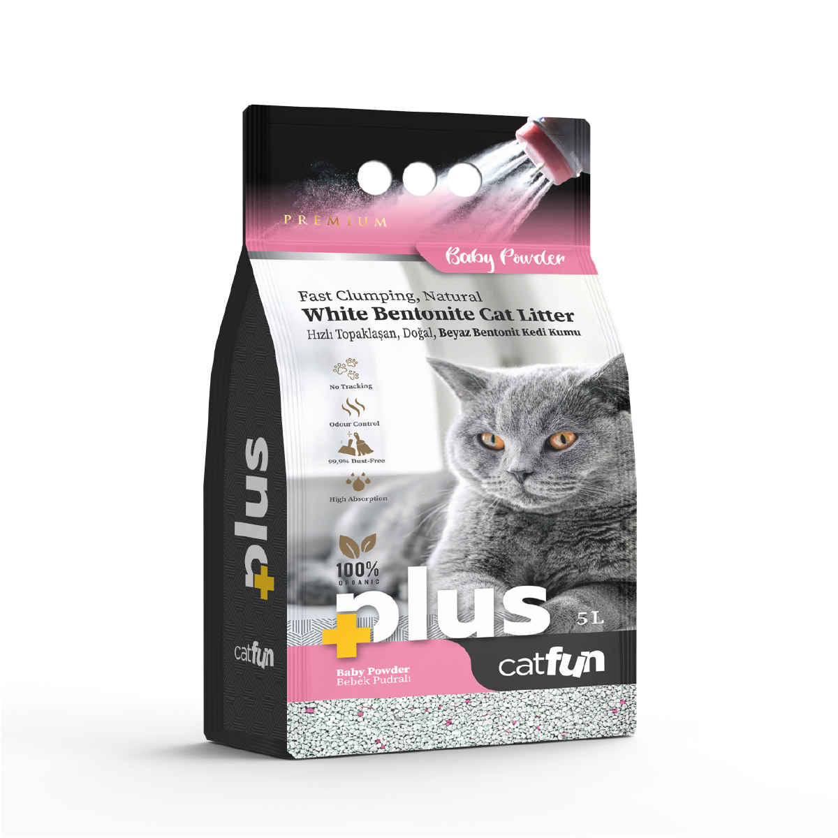 Cat Fun+ Cat Litter 5 Lt Baby Powder