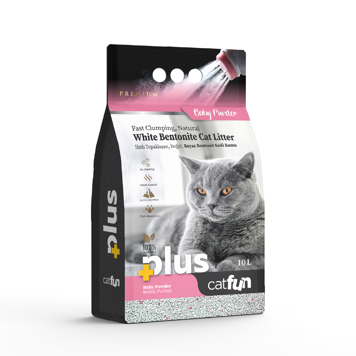 Cat Fun+ Cat Litter 10 Lt Baby Powder