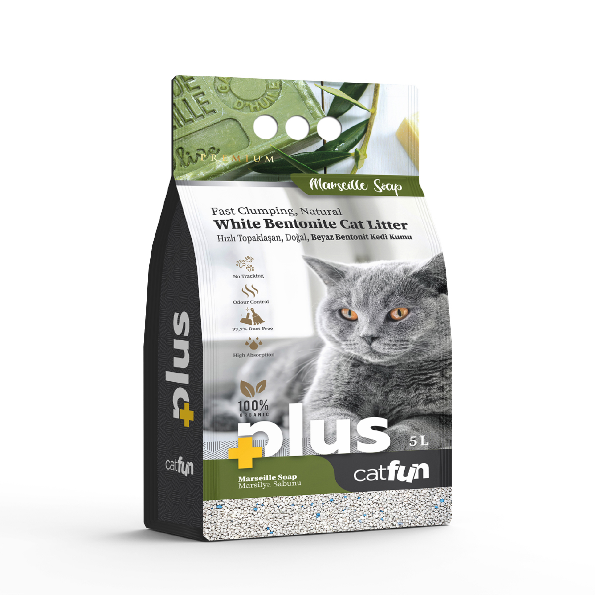 Cat Fun+ Cat Litter 5 Lt Marseille Soap