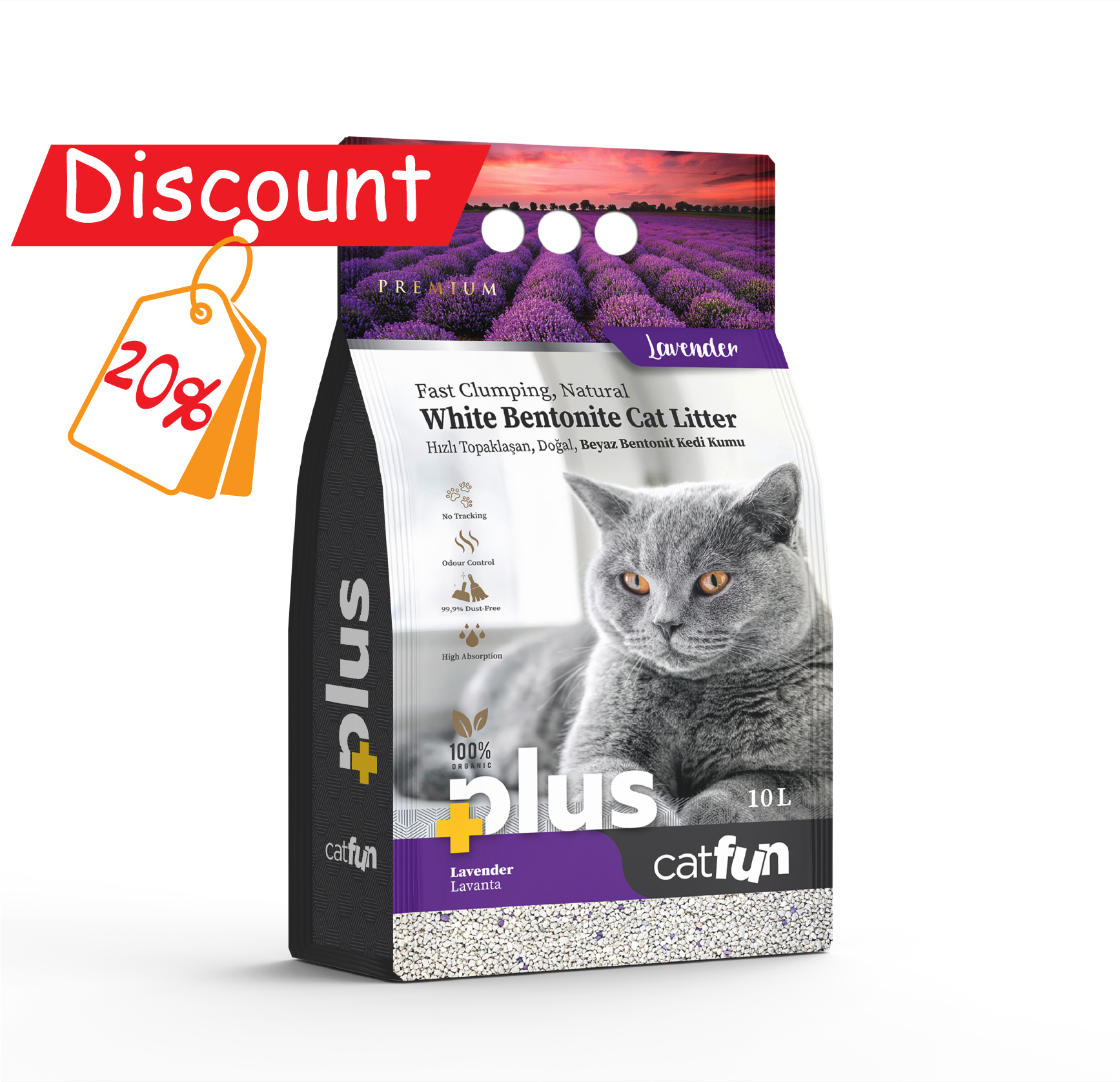 Cat Fun+ Cat Litter 10 Lt Lavender
